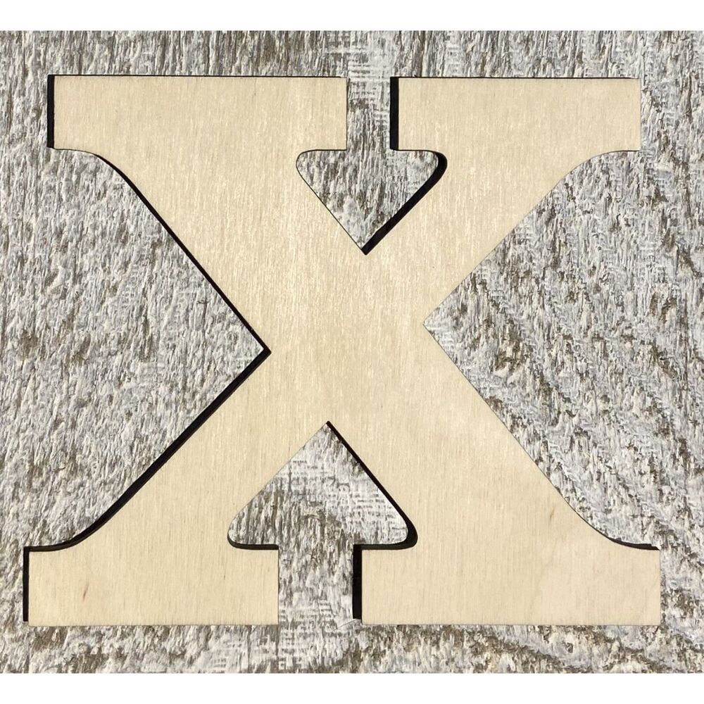 Wood Letter - 1/8" Plywood - 4" Tall - X - PL01-802X
